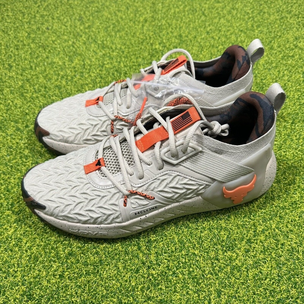 Under Armour Project Rock 6 Size 11 Veterans Day Training Shoes Tan 3026662-200